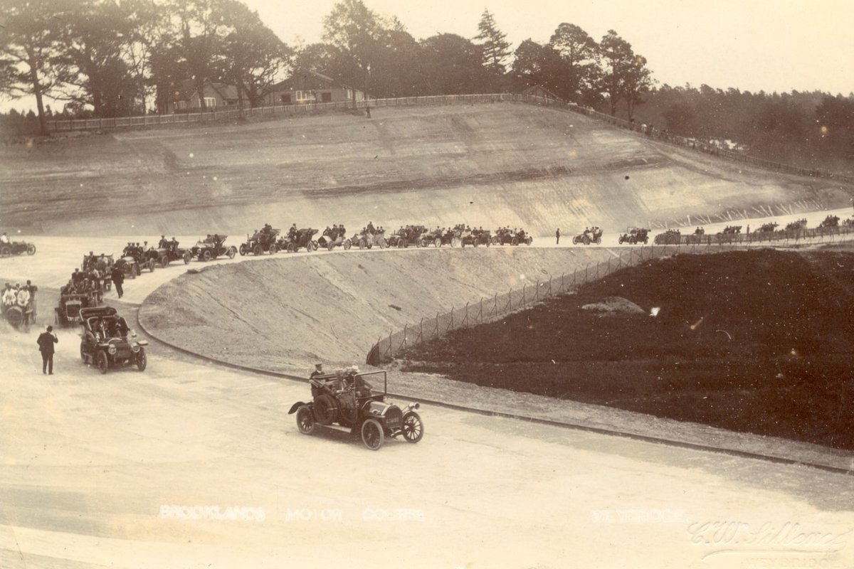  #1926in264/26 – In 1926, racing was illegal on closed public roads in mainland ; the 3 options - hold the race in   or Brooklands, then still ’s only permanent race trackOpening day at Brooklands, 28 June 1907