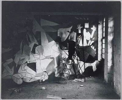 Pablo Picasso, living in Paris, was inspired to paint 'Guernica', his masterpiece. The painting was commissioned for the Paris International Exhibition, for the Spanish Republic's embassy and later toured Europe and the USA to raise money for the Republican cause.