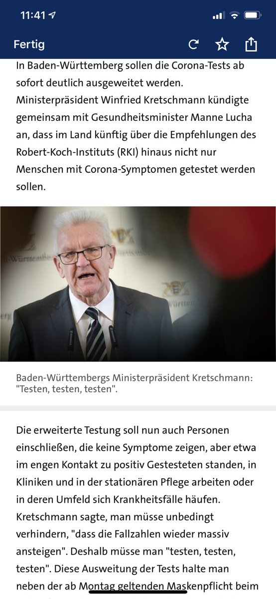 Das ist das letzte:                            Mehr testen=höhere Fallzahlen=Einschänkungen wieder einführen