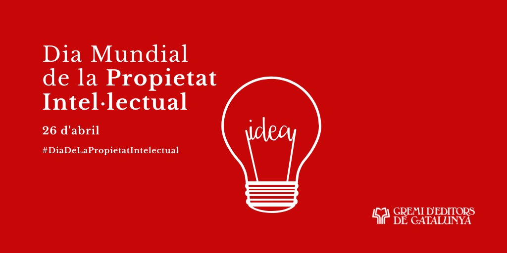 gremieditors's tweet photo. Avui, 26 d’abril, celebrem el Dia Mundial de la Propietat Intel.lectual amb l’objectiu de conèixer la funció que exerceixen aquests drets en el foment de la innovació i la creativitat 📚 @CEDROenlinea
#DiaMundialPropietatIntelectual
#DretsAutor https://t.co/yYPO5BAMKq