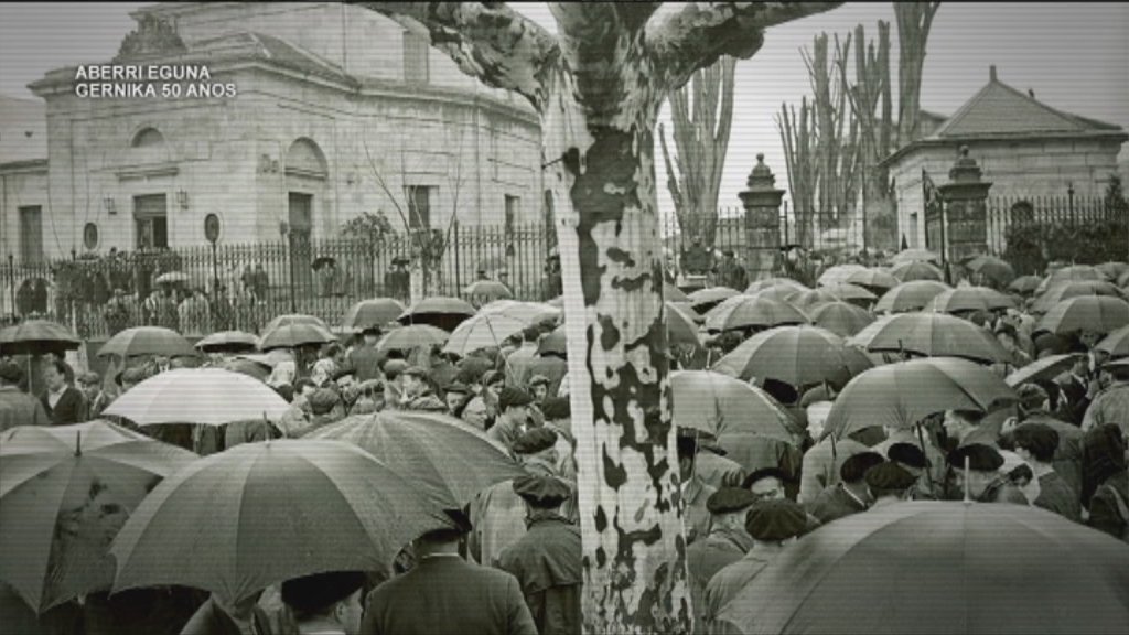 Nevertheless, some exilic and some clandestine commemoration was undertaken. Basque Nationalists occasionally illegally travelled (some from exile in France) to Gernika to celebrate their national day, Aberri Eguna.  http://www.nytimes.com/1970/04/27/archives/200-young-basques-clash-with-police-in-guernica-protest.html