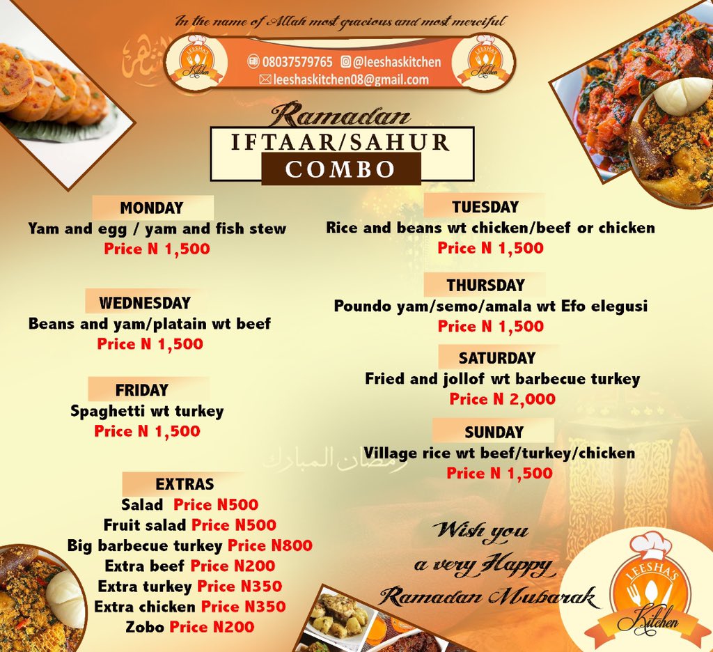 Mz_Tosyn's tweet photo. Guys please patronize my sister, her food is sweet baje baje #MuslimsConnect https://t.co/Ld6fVWN8kK