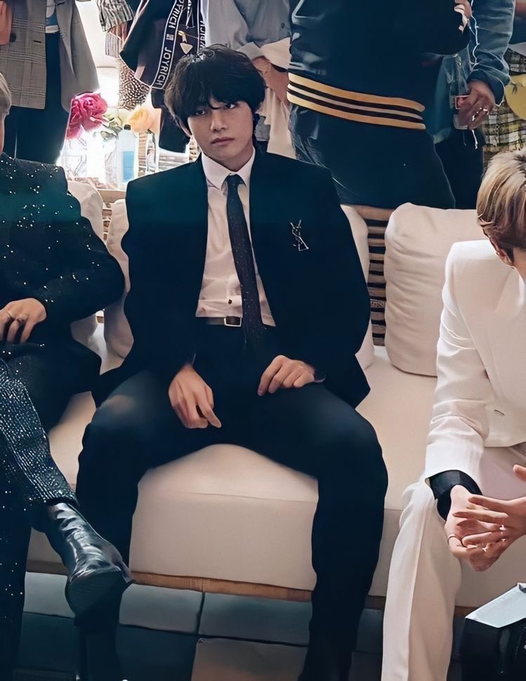 taehyung; when he sits like THAT