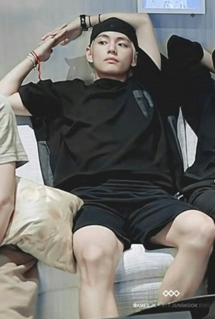 taehyung; when he sits like THAT