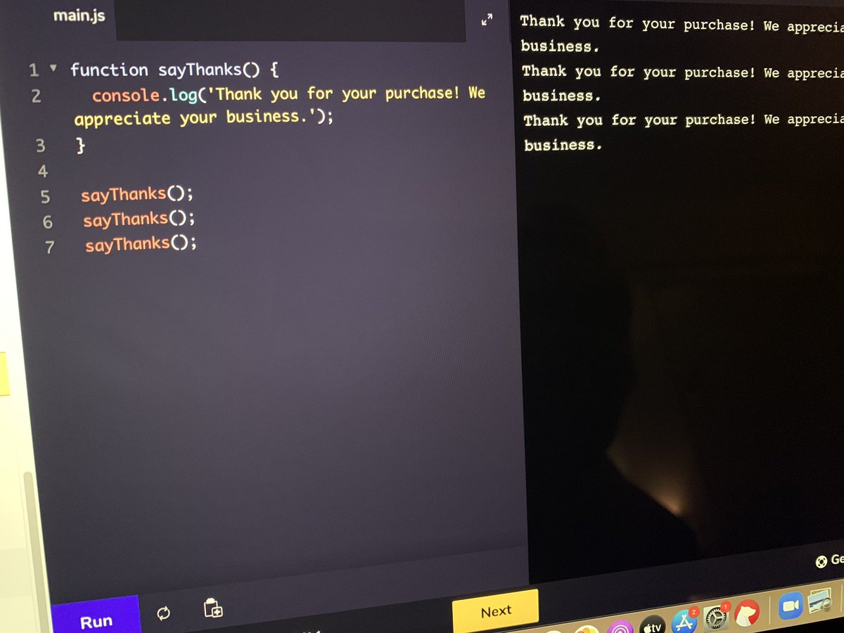ashlebug's tweet photo. Day 20 of #The100DayProject - Officially moving into #JavaScript functions! ๐ Still a long way to go in my #tech journey, but itโs all about the adventure and how much fun it can be ๐
#100DaysOfCode #codingnewb #IGotThis https://t.co/uSEDGwis9n