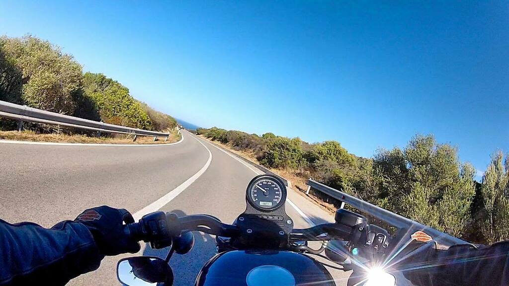 Riding Freedom 🏍😎 #sardinia 🏖🇮🇹
.
.
.
#theblueharley #harleydavidson #harley #memories
#riding #onboard #pov #custombike #livingroads #road #sunnyday #happyness  #beautifulroads #motorcycle #mototravel #cruising #cruiser #travel #ig_italy #sardegna #… instagr.am/p/B_cIhkXBPyZ/