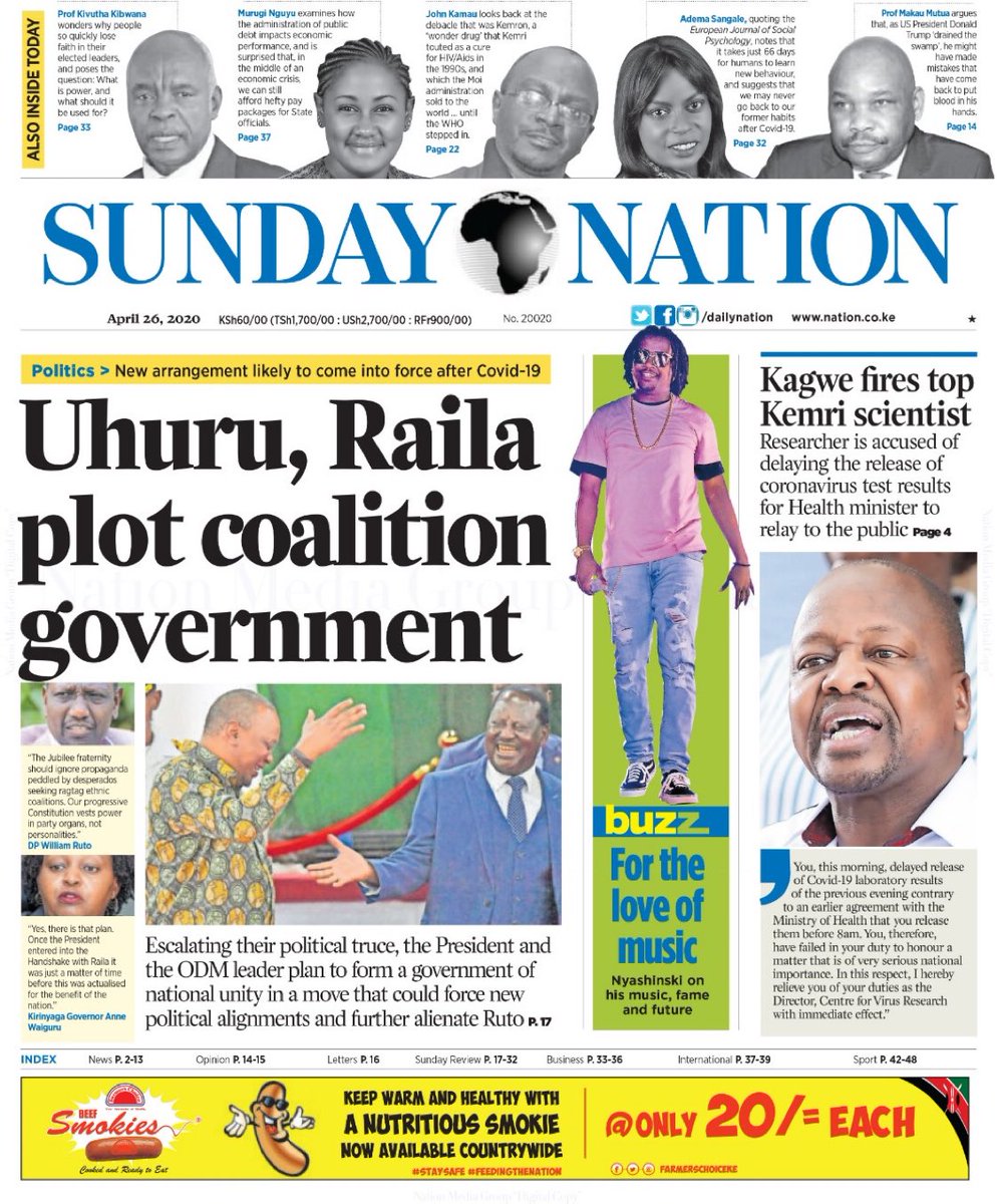 aomenya's tweet photo. I am appalled by Mutahi Kagwe's sacking of the lead researcher at KEMRI for "delaying to deliver Covid-19 test results". It is time politicians appreciated the many years of study + the hard work our researchers do with very limited support. Brute force can't replace this. SHAME! https://t.co/xcoMuVS4vV
