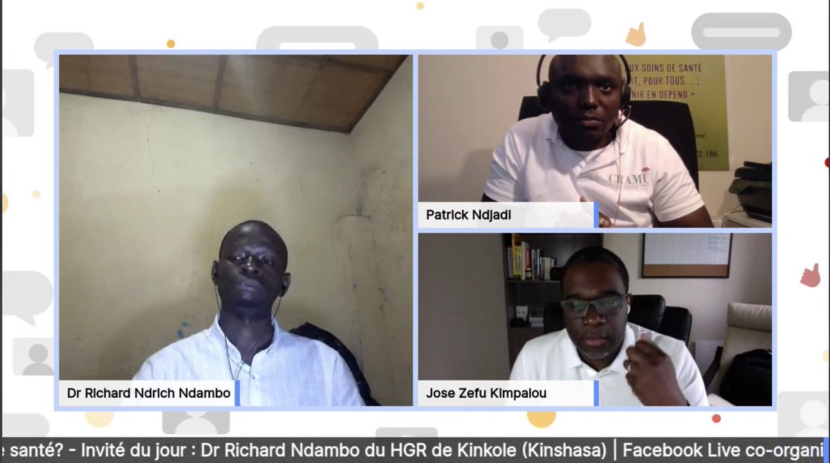 WapiMED's tweet photo. Avez-vous manqué le FacebookLive: Covi19 en RDC: Comment soutenir les malades et professionnels de santé? 
Pas de soucis >>> https://t.co/FK16drtvln
Nous remercions le Dr @RichNdambo pour son témoignage. #EnsemblePlusForts #Covid19 https://t.co/2KeFOQpRRL