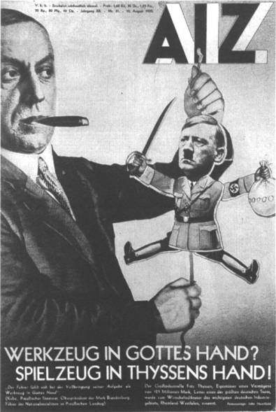 In the Weimar Era, Heartfield produced political photomontage for the Rote Fahne and the Arbeiter-Illustrierte-Zeitung (4)