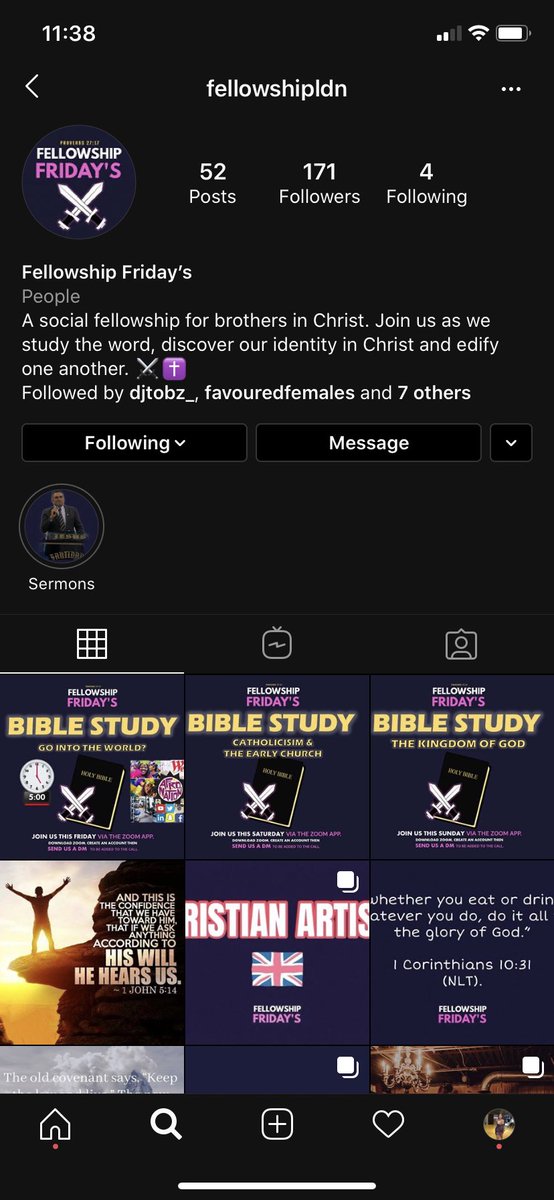 Whilst we’re here, if you need good Christian pages to follow or help you on your walk check out  @favouredfemales on InstagramIf you need the male equivalent there’s  @fellowshipldn on insta too