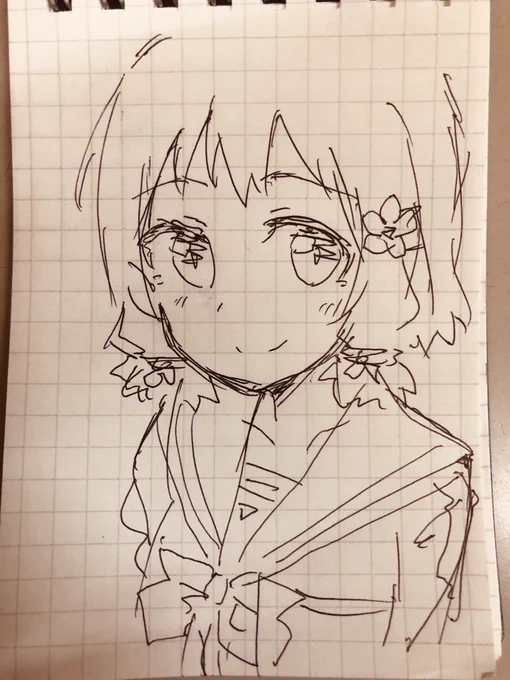 樹ちゃんの上目遣い落書き 