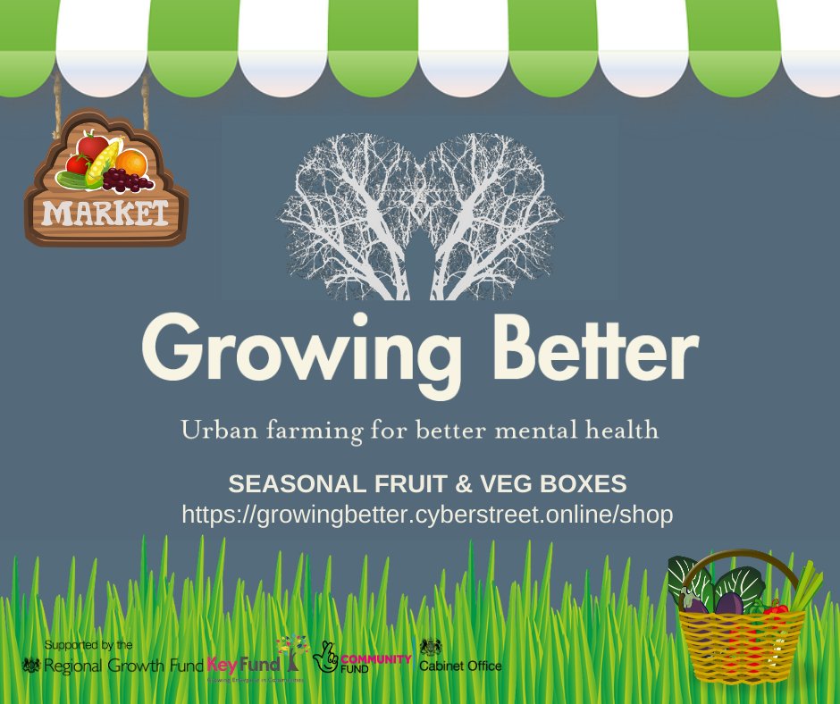 Growing_Better's tweet image. We're a Leeds-based social enterprise that cares about #mentalhealth. We've just opened our first online urban farm shop on #CyberStreet selling fresh fruit and veg seasonable boxes, including hydroponically-grown microgreens and micro herbs. #shoplocal growingbetter.cyberstreet.online