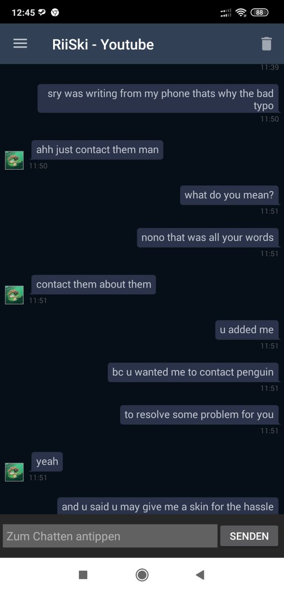 therealmaoaN's tweet photo. @KhriebuRio @RiiSkiYT dude this kid didn't even remember what he said check this:
A true man of his words. Sorry but this guy tries to f me over now on twitter using his "small" fanbase. But even a blind can see that I helped this guy for nothing in return. It was HIM telling me that I get a skin. https://t.co/njAoZWgqS7