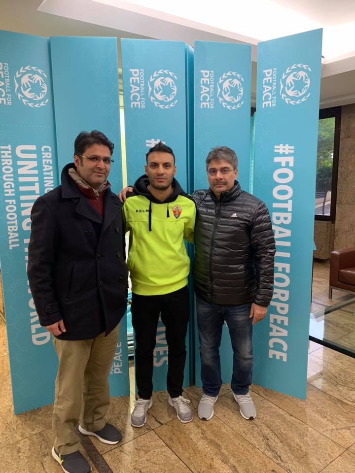 Also, Real Kashmir’s co-owners seem to have been associated with Siddiqi and FfP for some time. Here’s a picture of the three together, posted by Sandeep Chattoo on his Facebook account in November, 2018.