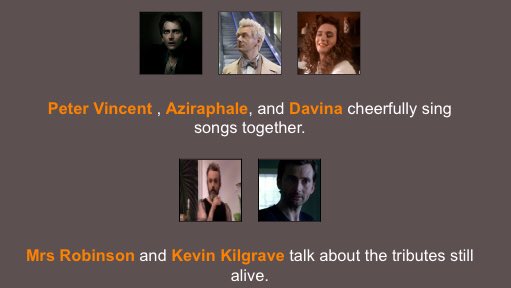 Night one: -OH IT GOT WILD REAL QUICK-Ginger screams, Campbell cries, Alec stays awake all night. -Aro hums to himself, Barty questions his sanity, Miles’ supplies get destroyed by Zuse. -Notably, Will Charity gets ambushed and killed by KWilliams -And then there’s this..