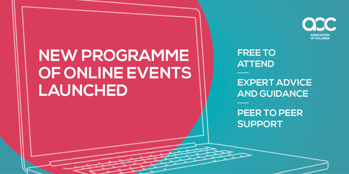 With so many new challenges facing colleges, we've launched an array of free online events for sector professionals to gain support, guidance and share useful insights. View the full programme and register online here: bit.ly/2RT3Eh0