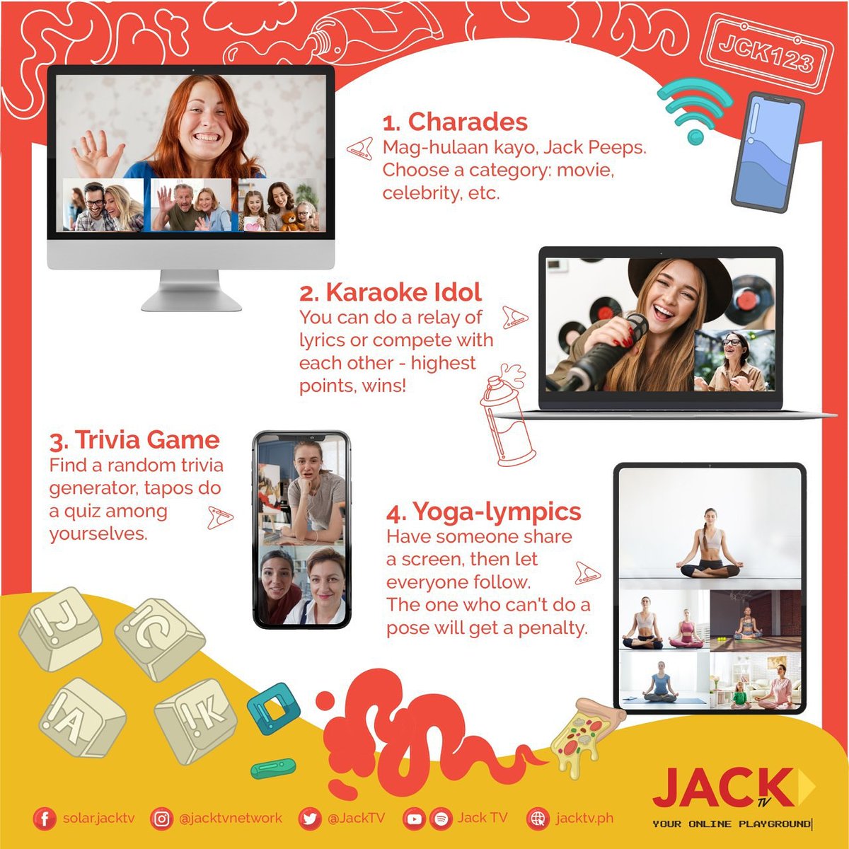 Have some fun with the conference apps and tools with fam and friends.

It's not always serious business, #JackPeepsAtHome