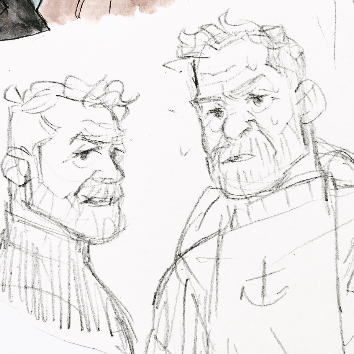 Tintin and Haddock and also Andy Serkis Haddock cause i am forever salty about that 2011 movie NOT BEING LIVE-ACTION. I wanted Jamie Tin :`((((( #dozerdraws 