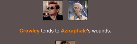 Day two: -WE HAVE INEFFABLE HUSBANDS CARING FOR EACH OTHER -we also have numerous tributes either gathering/hunting food, making shelter and being smart. -ARO SNAPPED AND LEFT KILGRAVE TO DIE-Davina goes hunting -Ginger sprains his ankle running from Mudfly 