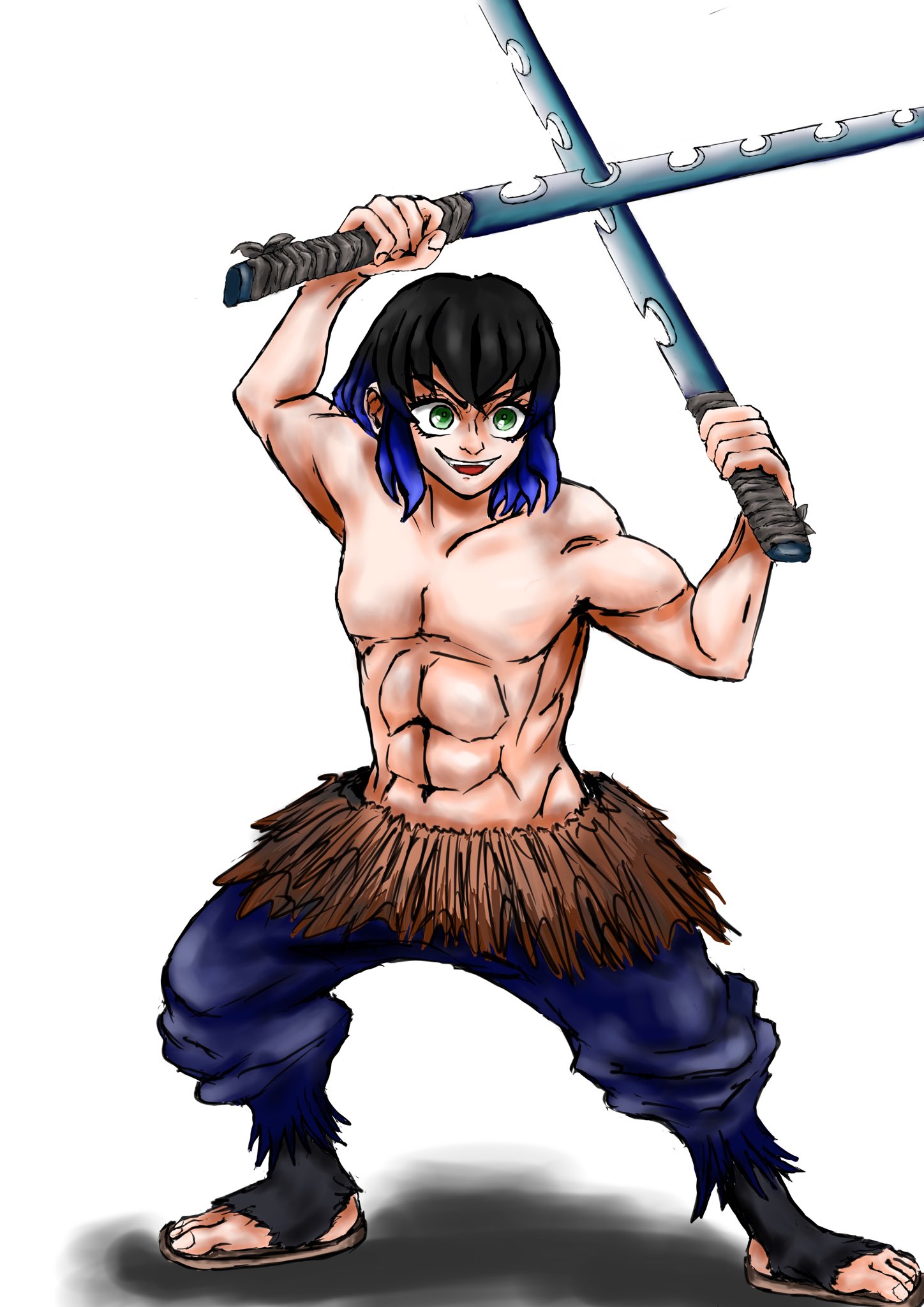 Twitter 上的 Marine 美筋肉描くのが楽しいんじゃ 背景書けるようになる 鬼滅の刃から 1番好きなキャラ伊之助さん 絵描きさんと繋がりたい イラスト好きな人と繋がりたい 鬼滅の刃 伊之助 筋肉 絵師さんと繋がりたい イラスト練習 T Co