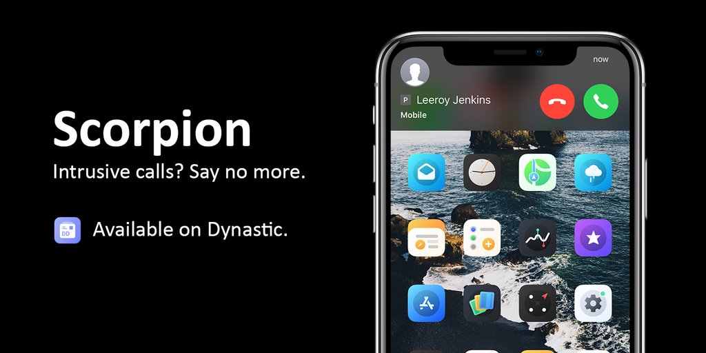 Yalujb's tweet photo. Scorpion - Minimalistic CallBar XS alternative - is now available for purchase on Dynastic repo. #CallBar #alternative https://t.co/JHPUMOrsKO