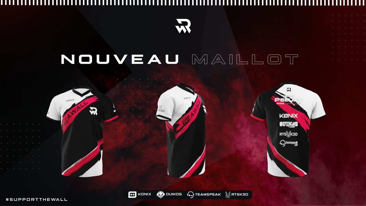 🔴⚫#Annonce 📢

Voici notre nouveau maillot pour cette saison grâce à notre partenaire <a href="/Ouikos/">OUIKOS™</a> ! 👊

Il est disponible dès maintenant sur leur site : ouikos.com/fr/reawall/740…

#SupportTheWall #UpgradeYourStyle