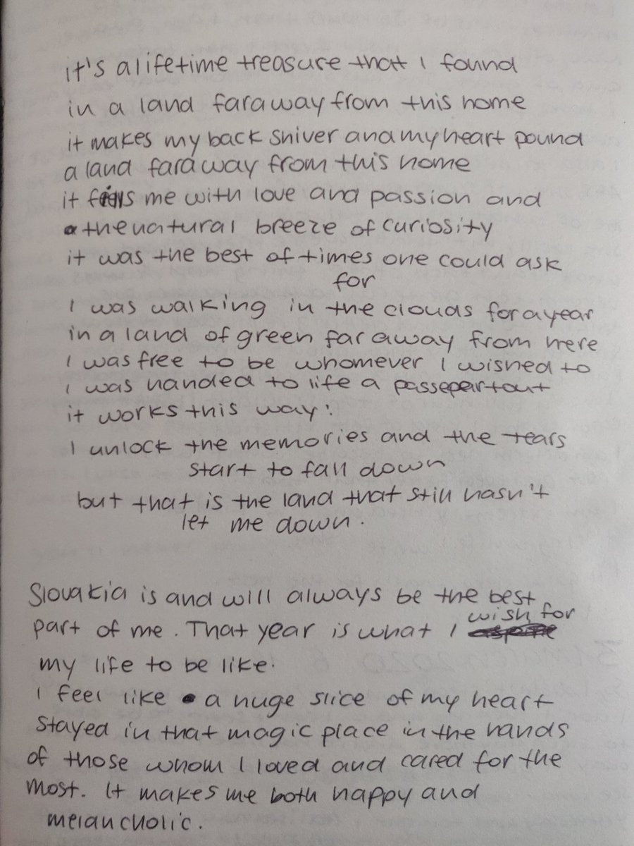 i like to write a lot, it helps me see where my emotions flow where i need to get a hold of them. here you have a page of my diary where i talk about my exchange experience in slovakia (with a little poem) and the tattoos i plan to get at some point.