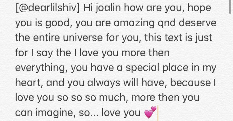[ @dearlilshiv]  @joalin
