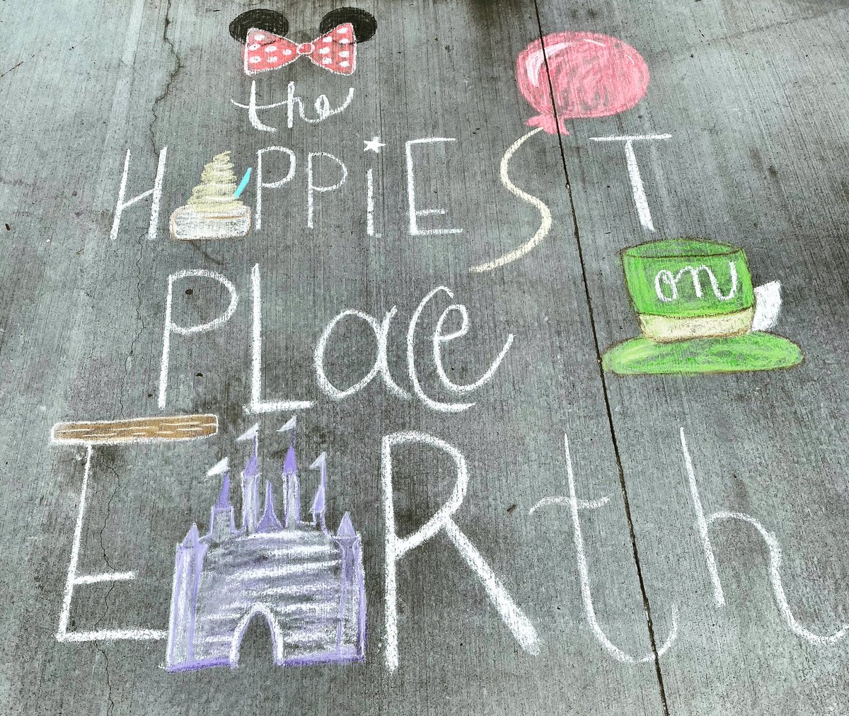 davamegan's tweet photo. #Disney #chalkart #Quarantine https://t.co/kixr6s1zn2