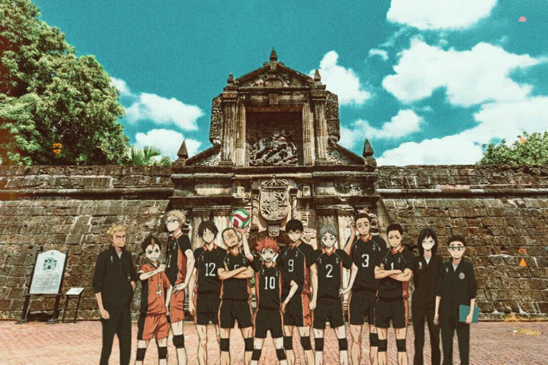SOURCES SAY: karasuno boys went to the Walled City of Intramuros in Manila to challenge its volleyball club like the Iron Wall of Dateko. turns out, it's a historical site.