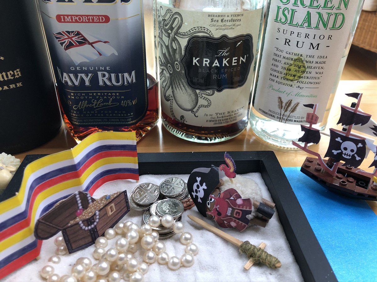 Titch_Sheep's tweet image. Baa, so the pirate invasion draws to a close. Following the wonderful advice received we pampered his vanity with a mirror, plied him with rum and gave him a false lead to treasure away from our beach. Last seen heading off on his ship - hurrah! #BeachIsolation #FlockPower