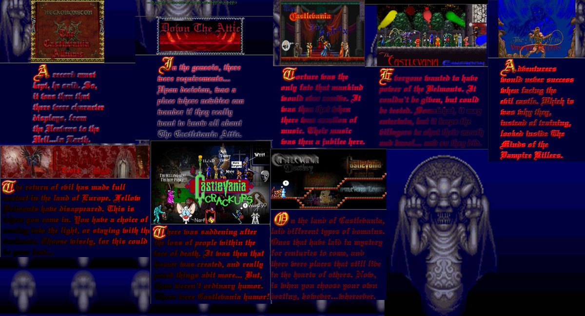 Just found an absolute masterpiece of mid 2000s internet design. Unrestrained use of gradients, repeating tile background (each page has a different one) and labyrinthine navigation. It's like finding ruins and trying to piece together a culture. Fascinating stuff. Link below.