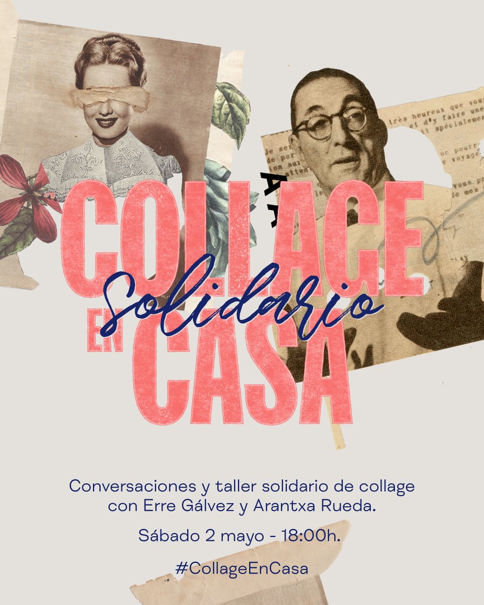 El próximo sábado 2 de mayo volvemos a hacer un taller de collage en directo desde <a href="/instagram/">Instagram</a>. Esta vez será solidario y subastaremos las obras realizadas para donar el dinero recaudado. ¡Te esperamos!