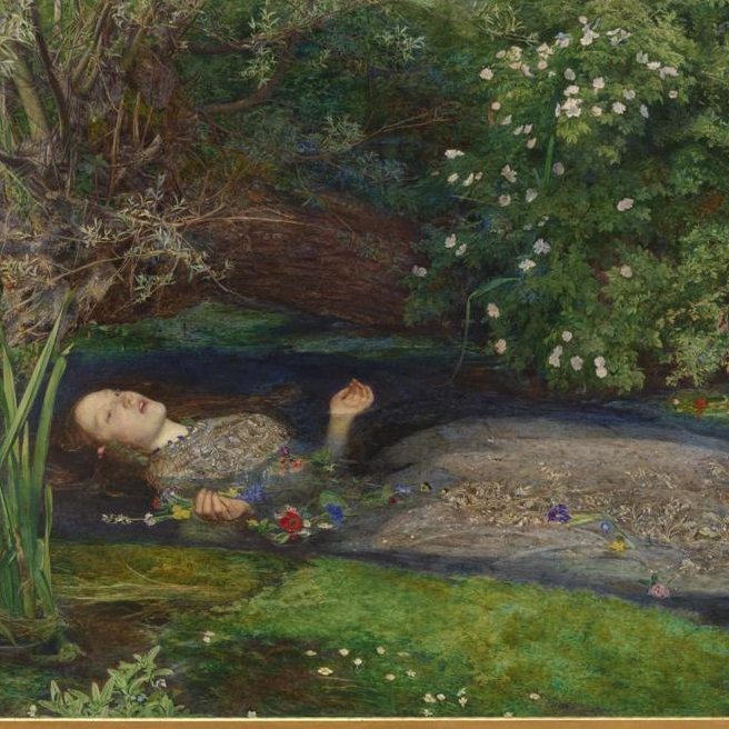 Christina Chaey as 'Ophelia' by John Everett Millais