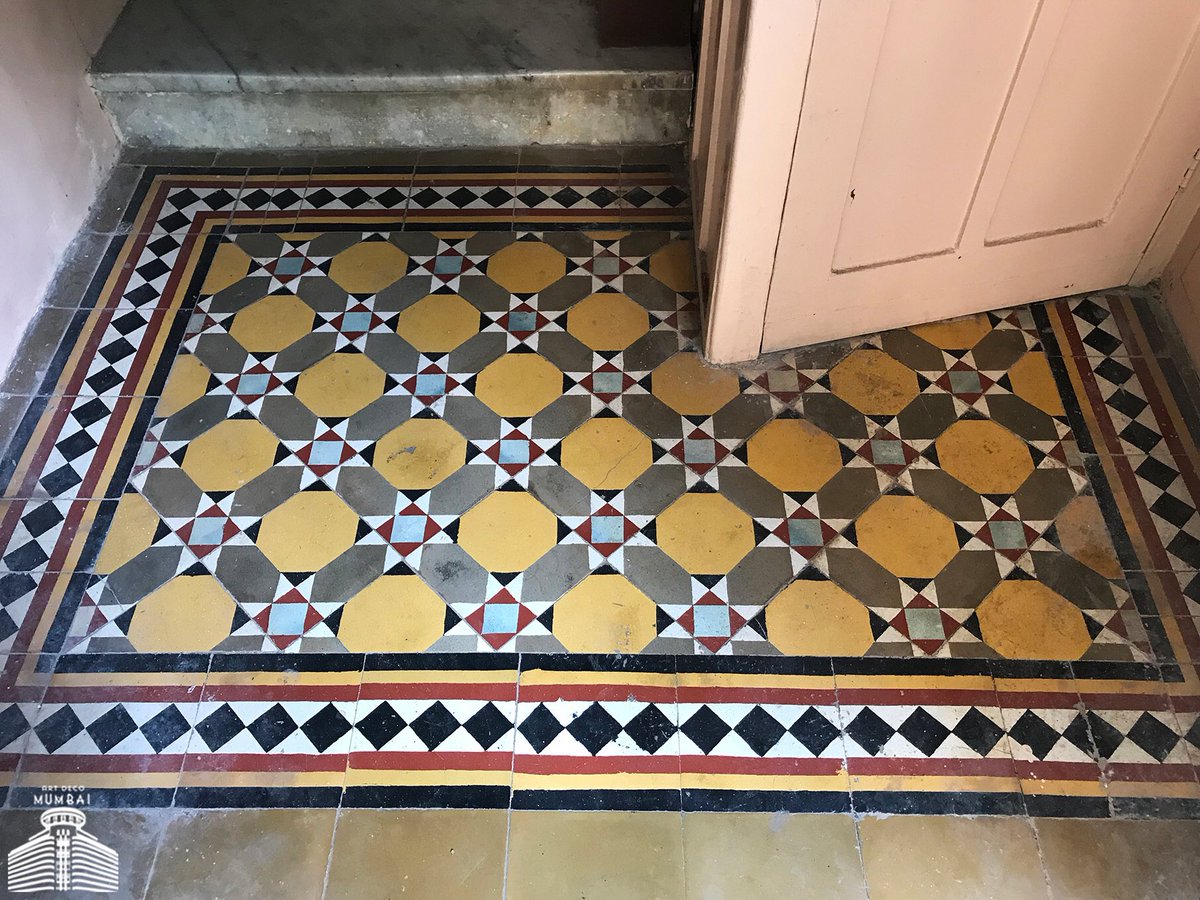 artdecomumbai's tweet photo. Ratan Mansion, Matunga E, has everything going for it. Deco delight. Balconies, eyebrows, staircase, flooring, colour palette, windows, porthole, banding & stunning grille work. A G.B. Mhatre masterpiece. #ArtofArchitecture #HarmonyinDesign #QualityLife #PeopleMatter #ArtDeco https://t.co/CgP8jeAKds
