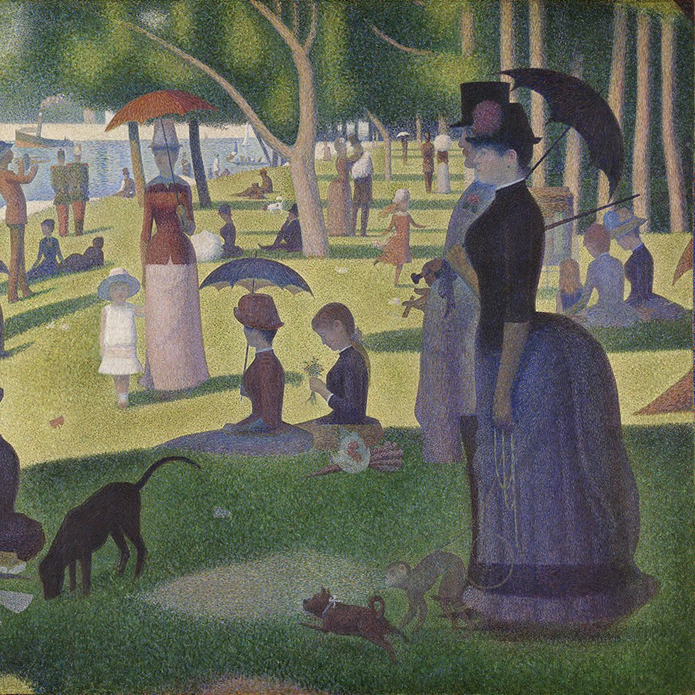 Claire, Molly, Chris, Rick, and Christina as 'A Sunday Afternoon on the Island of La Grande Jatte' by Georges Seurat