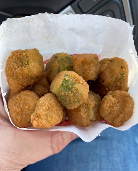 DebbiesDriveIn's tweet image. "I've never had fast food fried okra before. It was very good, I'll definitely have it again!" Christine Z.

😊 Thanks, Christine. We're so glad you liked it! 

📲: 434-447-8136
#debbiesdrivein #debbiesdriveinsouthhillva
#downtownsouthhill #friedokra #drivethrulife #debbiesreview
