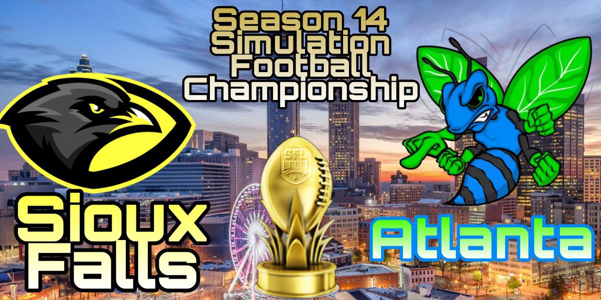 SFLNetwork1's tweet photo. It all comes down to this: THE CHAMPIONSHIP! 
Who will win their first championship in Atlanta? The @AtlantaSwarm hosts @SparrowsSFL in what should be one of the best games of the season! 
#1Football1Family https://t.co/pddaRW97FO