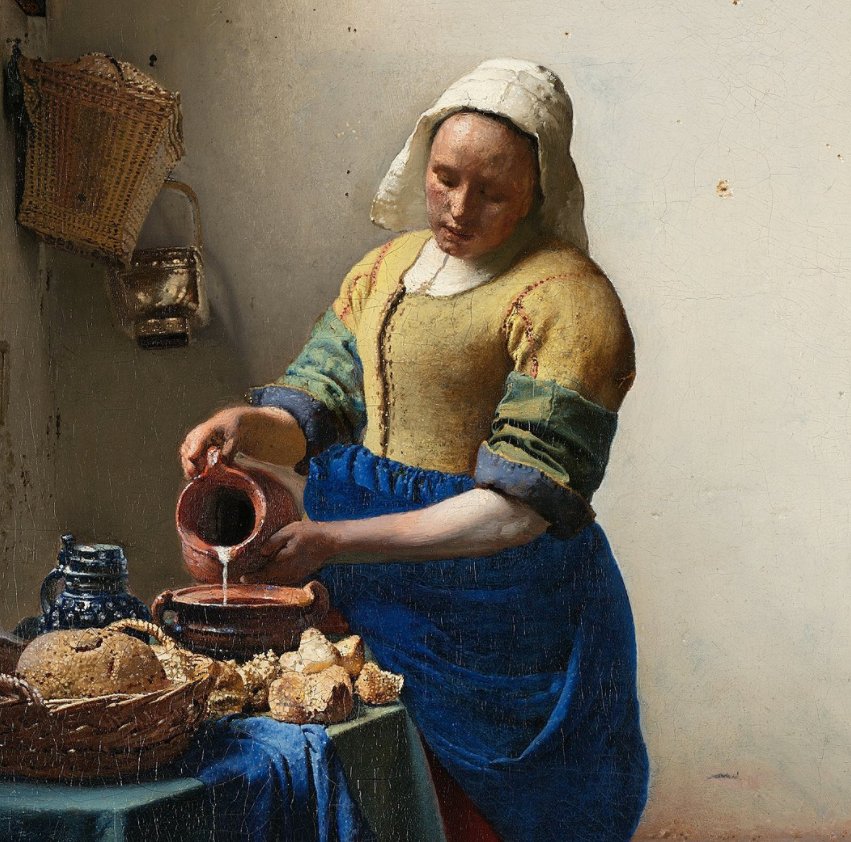 Claire Saffitz as 'The Milkmaid' by Johannes Vermeer