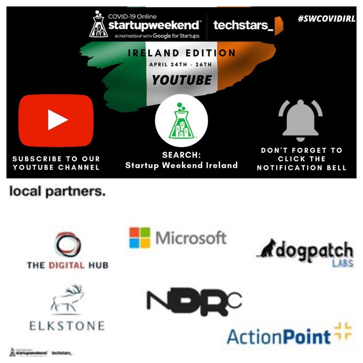 Check out tonight’s final pitches and support the amazing teams that came together online over 54 hours for @SWIreland_ #COVID19 edition here: bit.ly/2VXYotH