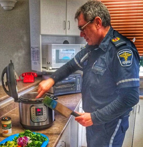 Not only did <a href="/InstantPot/">Instant Pot</a> donate hundreds of protective masks so that <a href="/RenCtyParamedic/">County of Renfrew Paramedic Service</a> could take care of you, they also donated an Instant Pot for each of our #Paramedic base stations, so aspiring chefs like Paramedic Paul can care for his co-workers on shift!