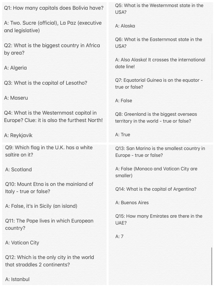 gingerwandrer's tweet image. Here is a quiz from my son Rory who turns 6 tomorrow (the 27th)! He hasn’t missed a class and loves geography! Keep up the good work @thebodycoach #pewithjoewicks @travellingyank