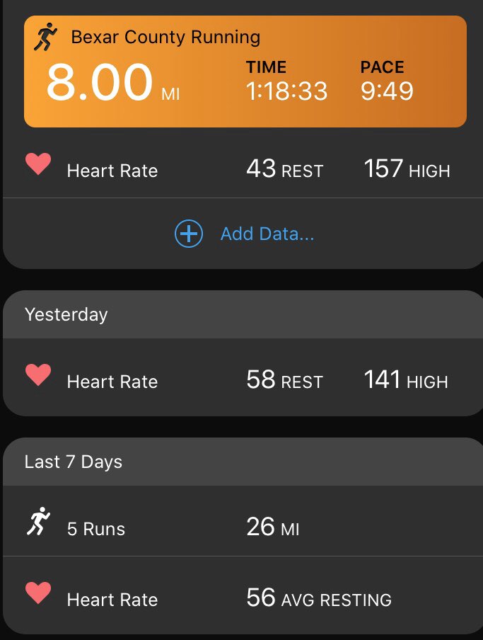 Horatio757's tweet photo. 8 mile #run to finish the week. Nice and sunny in #SanAntonio today☺️ #Runhappy, #running, #runfocus https://t.co/k0t2mHpjbC