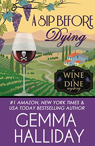 lilly_amy's tweet photo. I was going to review a gritty suspense novel this week, but the rainy weather and isolation made me set it aside to pick up some lighter fare. This week, I review Gemma Halliday's first book in her Wine and Dine series, A Sip Before Dying.  #amateursleuth https://t.co/j36sOvy0Va https://t.co/qkeW4kd4IB