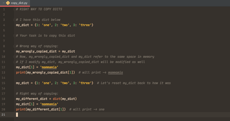 flowfelis's tweet image. Day 16/100 of #100DaysOfPythonTips. Today, let&apos;s copy dicts the right way. Let&apos;s copy my_dict in the example below :)
#Python #Python3 #PythonProgramming #100DaysOfCode #100daysofpython