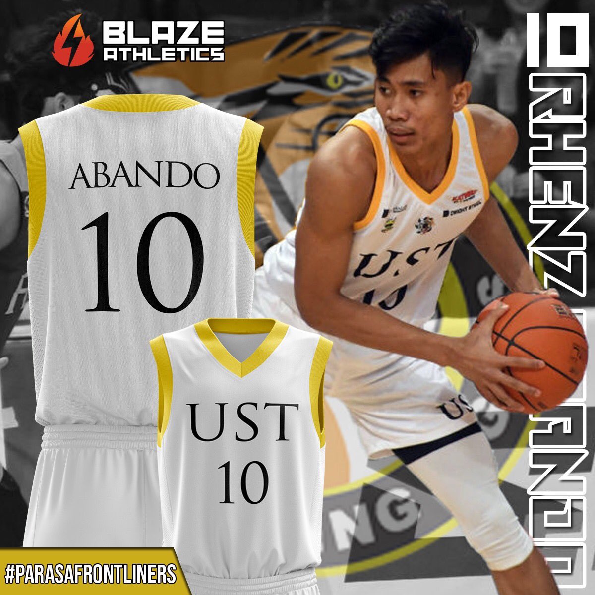 _baileysacot's tweet photo. blaze athletics ph's now also selling SIGNED imitated jerseys of the UST Growling Tigers' @RenzoSubido, @cjcansino, @AbandoRhenz and @mark_nonoy! 🐯

proceeds will be donated to the frontliners 🙏🏼

to order, send us a message via
https://t.co/Knq574DkXh
or
https://t.co/0UqZ2E6PWG https://t.co/RvvMj9D7bv