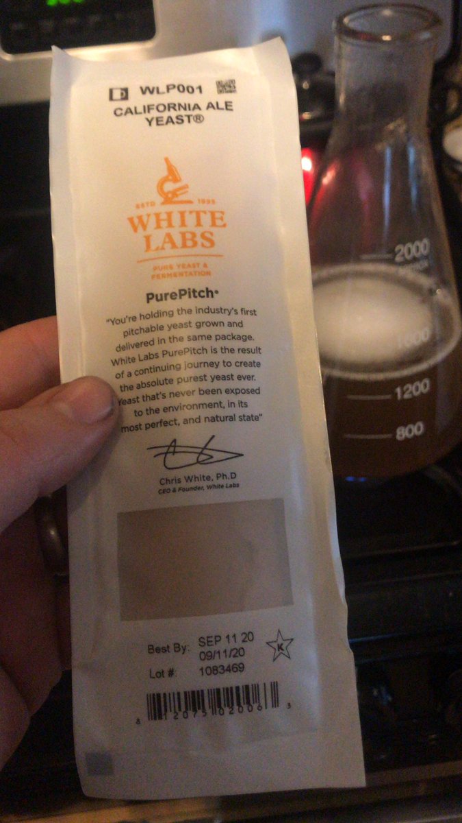 gamndood's tweet photo. Time to wake up the yeast for brew day! #Homebrewing a nice little #BlondeAle 2day, basically a starter for next weekend’s #BigBrew . Anyone else getting there #homebrew on 2day? #WLP001 @whitelabs @shortcircuitbru @juddchuck @homebrewfinds @Baronbrew @Homebrewing_org @lhtetrick https://t.co/2xSyjIg6l0