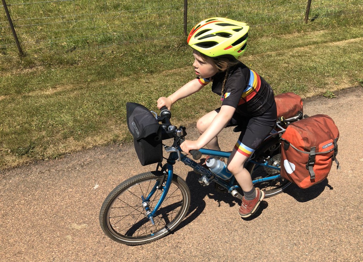 The intermediate step, and a quite brilliant invention, is the FollowMe Tandem, which allows you to swap between towing and letting them ride solo, mid-ride. We didn’t use it much but when we did it was a total godsend, and it is well worth having. Again, beware cheap imitations.