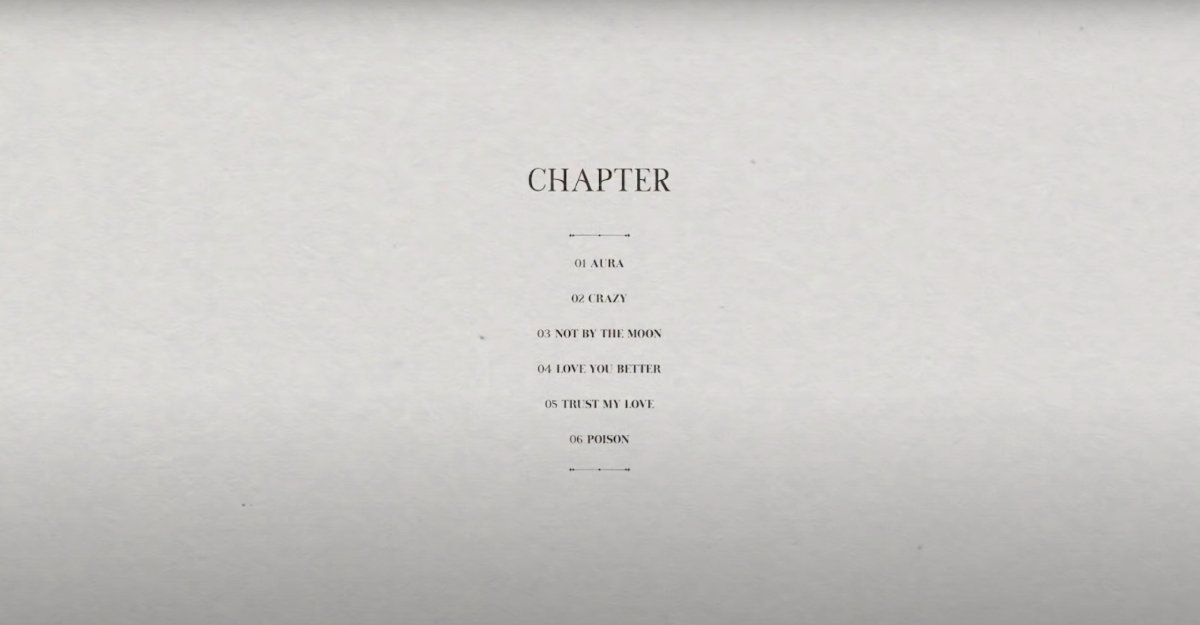 (2/?)Imagine DYE as a musical with 2 acts and 6 musical numbers (which we’ll incorrectly refer to as “scenes”).*Act I includes:- Aura- Crazy- Not By The MoonAct II includes:- Love You Better- Trust My Love- Poison