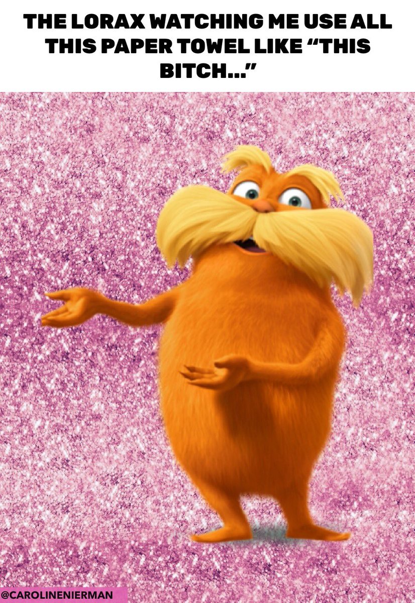 CarolineNierman's tweet photo. I’m sorry, earth. I just have so much disinfecting and hand washing to do these days! #nyc #Covid_19 #coronavirusmemes #washyourhands #thelorax #bountyismanna https://t.co/MbKvtQq9HY